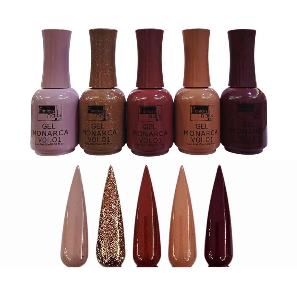 Fantasy Nails Monarca Vol #1 Gel Collection 5 colors