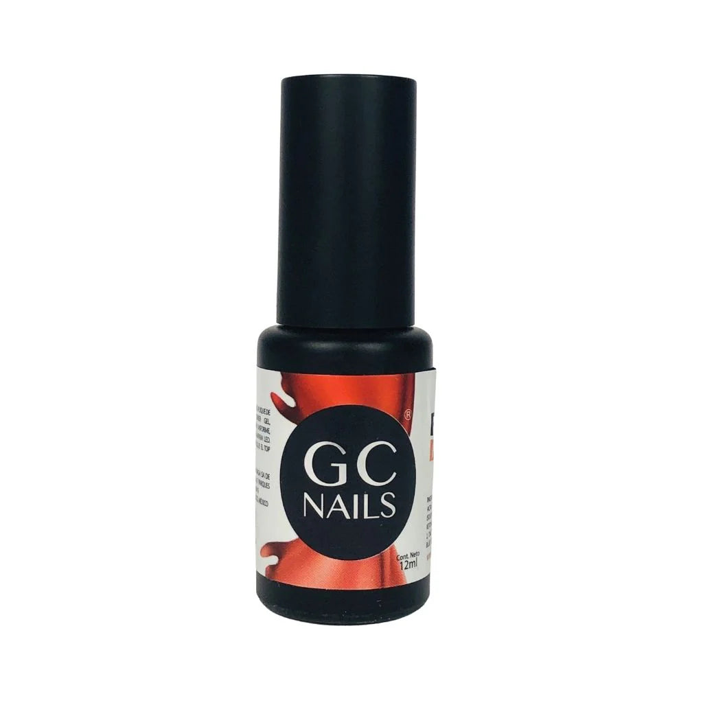 Gc Nails Peach Gel Rubber - 12ml, Long Lasting