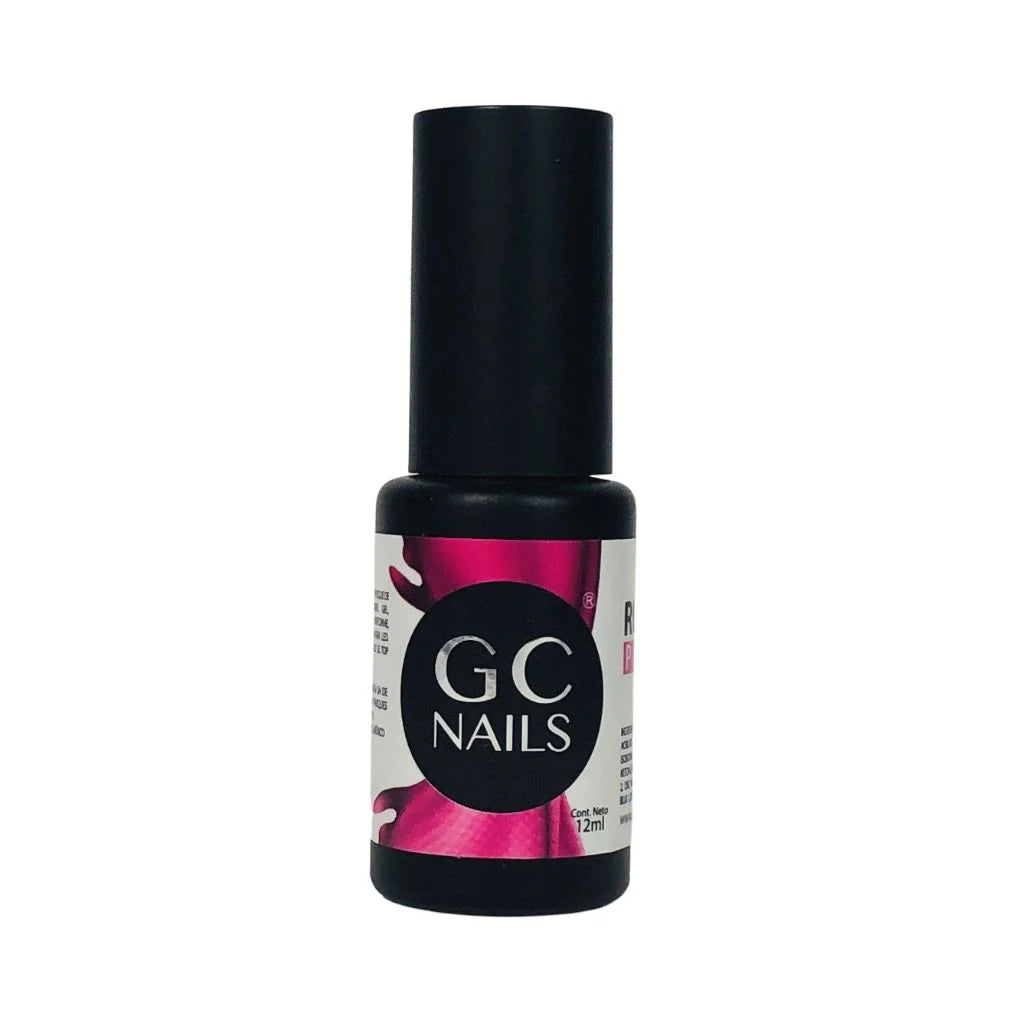Gc Nails Pink Gel Rubber - 12ml, Long Lasting