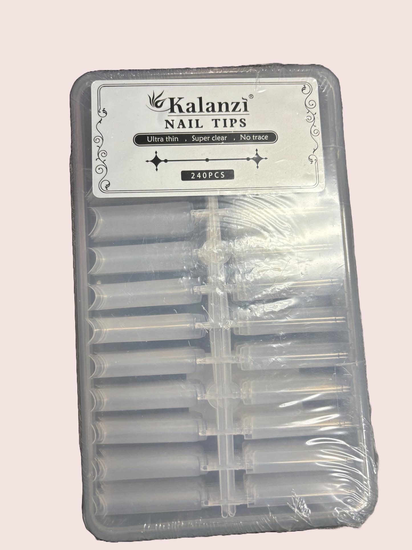 Kalanzi Nails C-Curve Crystal Tips 240 pcs for Artificial Nails