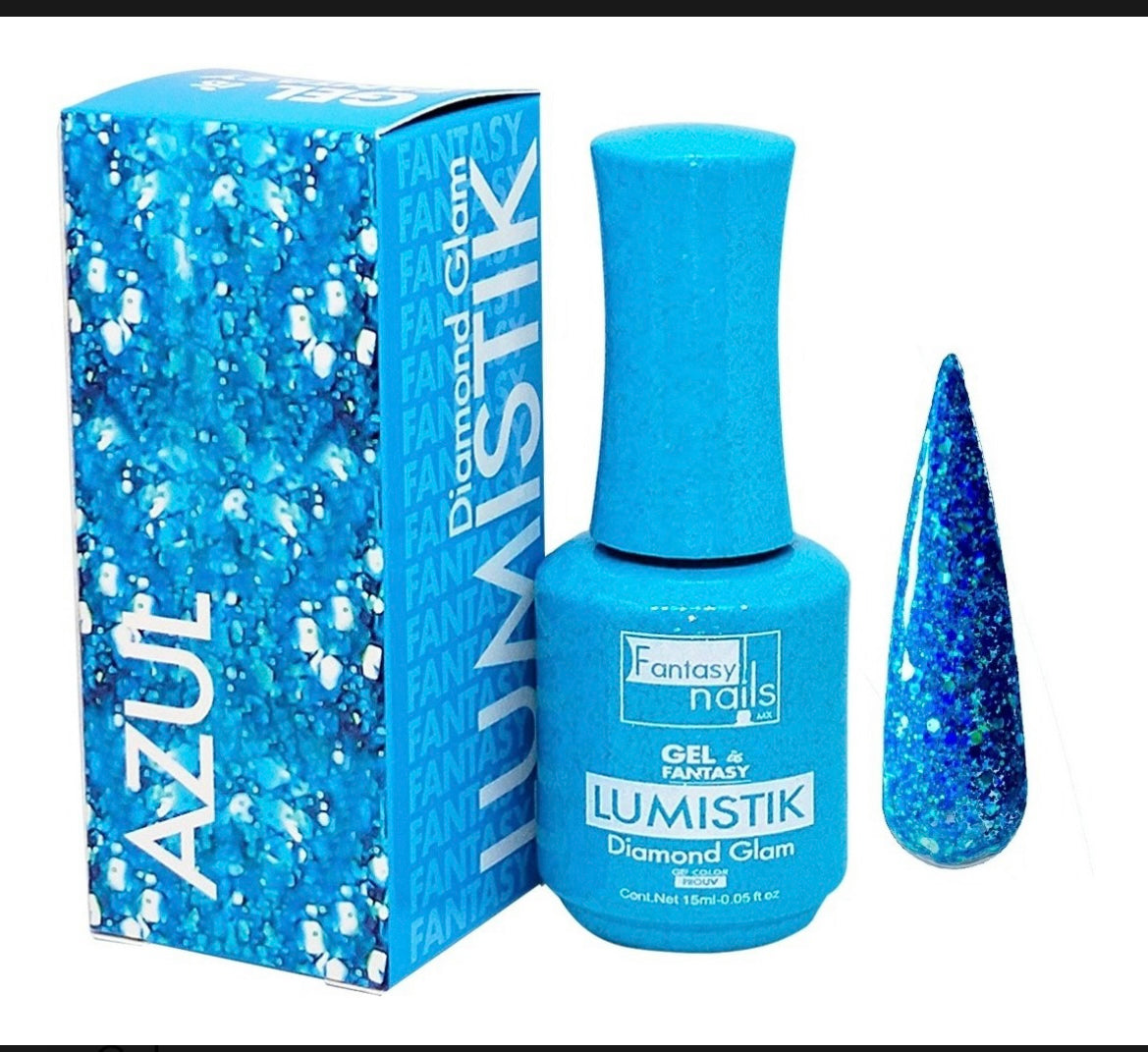 Fantasy Nails Gel Azul Lumistik