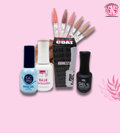 Apply base coat on nails during manicure for a long-lasting finish