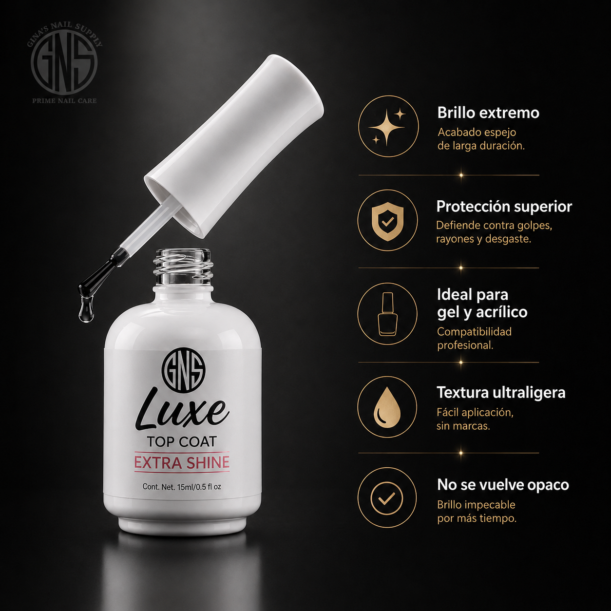 GNS  Top Coat Gel Extra Shine 15ml