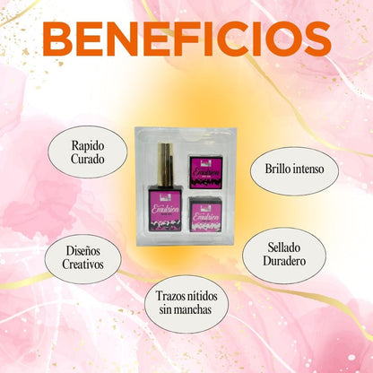 Fantasy Nails Emulsion Base Gel Diseños Abstractos