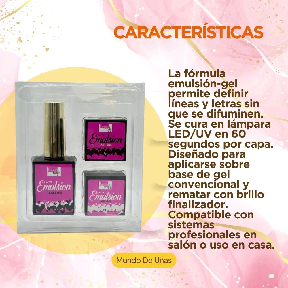 Fantasy Nails Emulsion Base Gel Diseños Abstractos