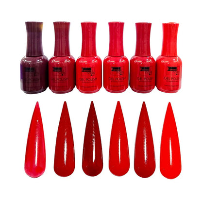 Fantasy Nails Red Wine Gel Collection 6 colors