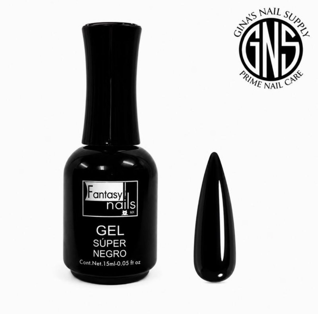 Fantasy Nails Super Negro Gel Polish- 15ml