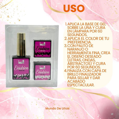 Fantasy Nails Emulsion Base Gel Diseños Abstractos