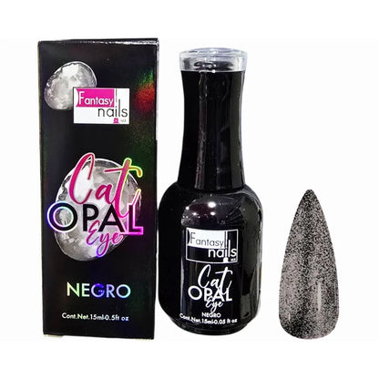 Fantasy Nails Opal Cat Eye NEGRO -Gel 15ml