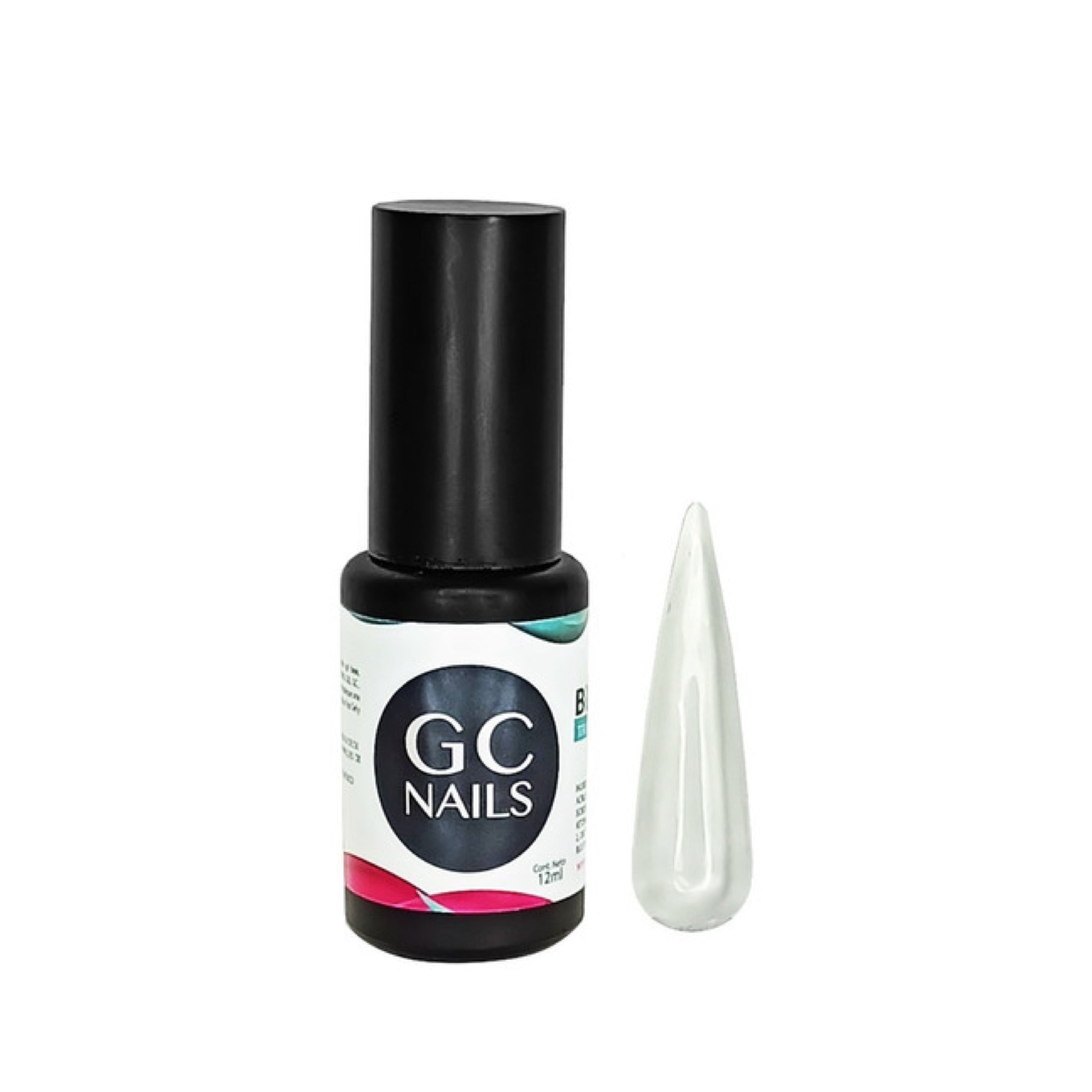 Gc Nails Clear Gel Rubber - 12ml, Long Lasting