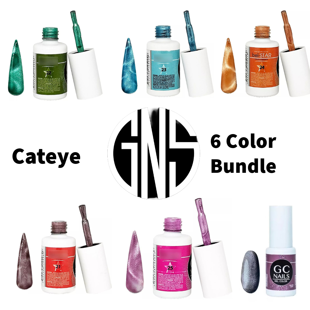 Gc Nails Cateye 6 colors Gel Bundle