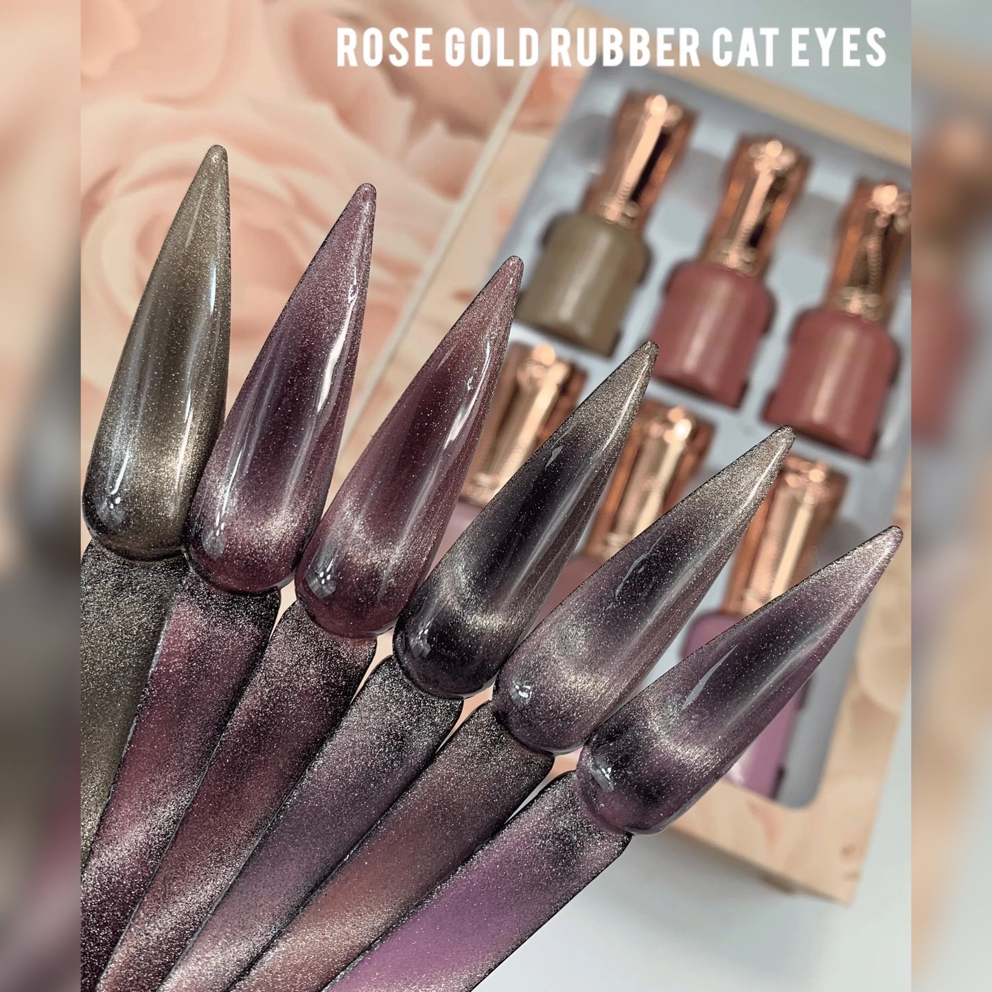 Wapizima Rose Gold Cat Eye 6 colors Gel Collection