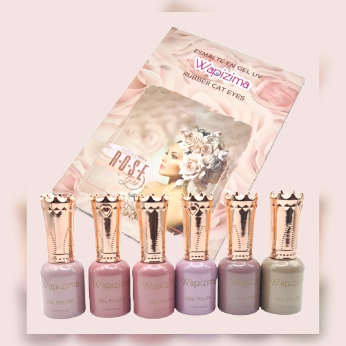 Wapizima Rose Gold Cat Eye 6 colors Gel Collection