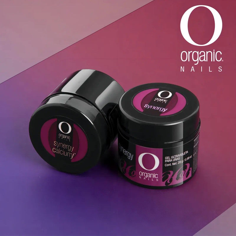 Organic Nails Synergy Calcium 28g - Strengthening & Coating Gel with Calcium for Nail Shine Resistance & Professional Care