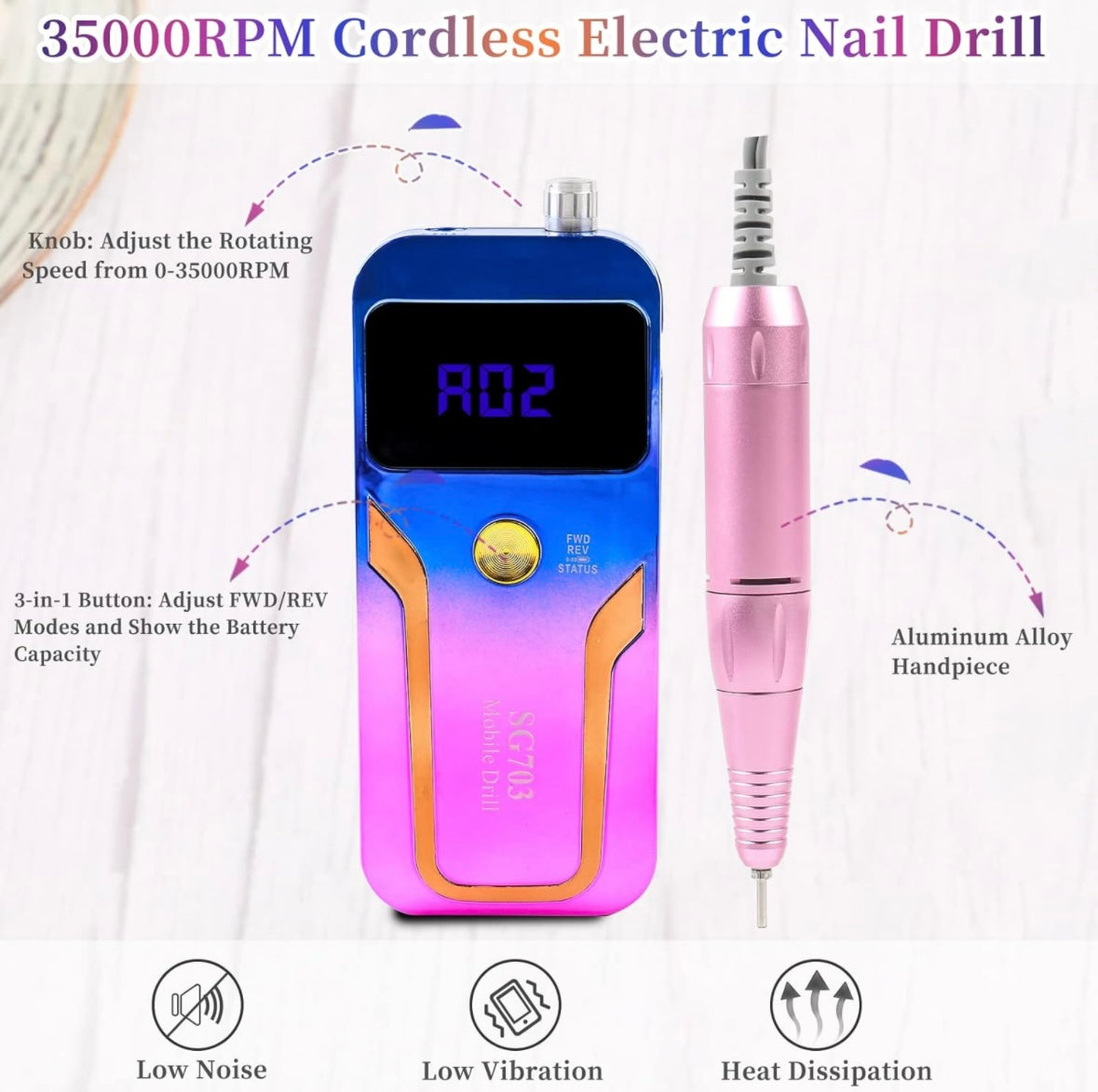 Portable Nail Drill 35000RPM