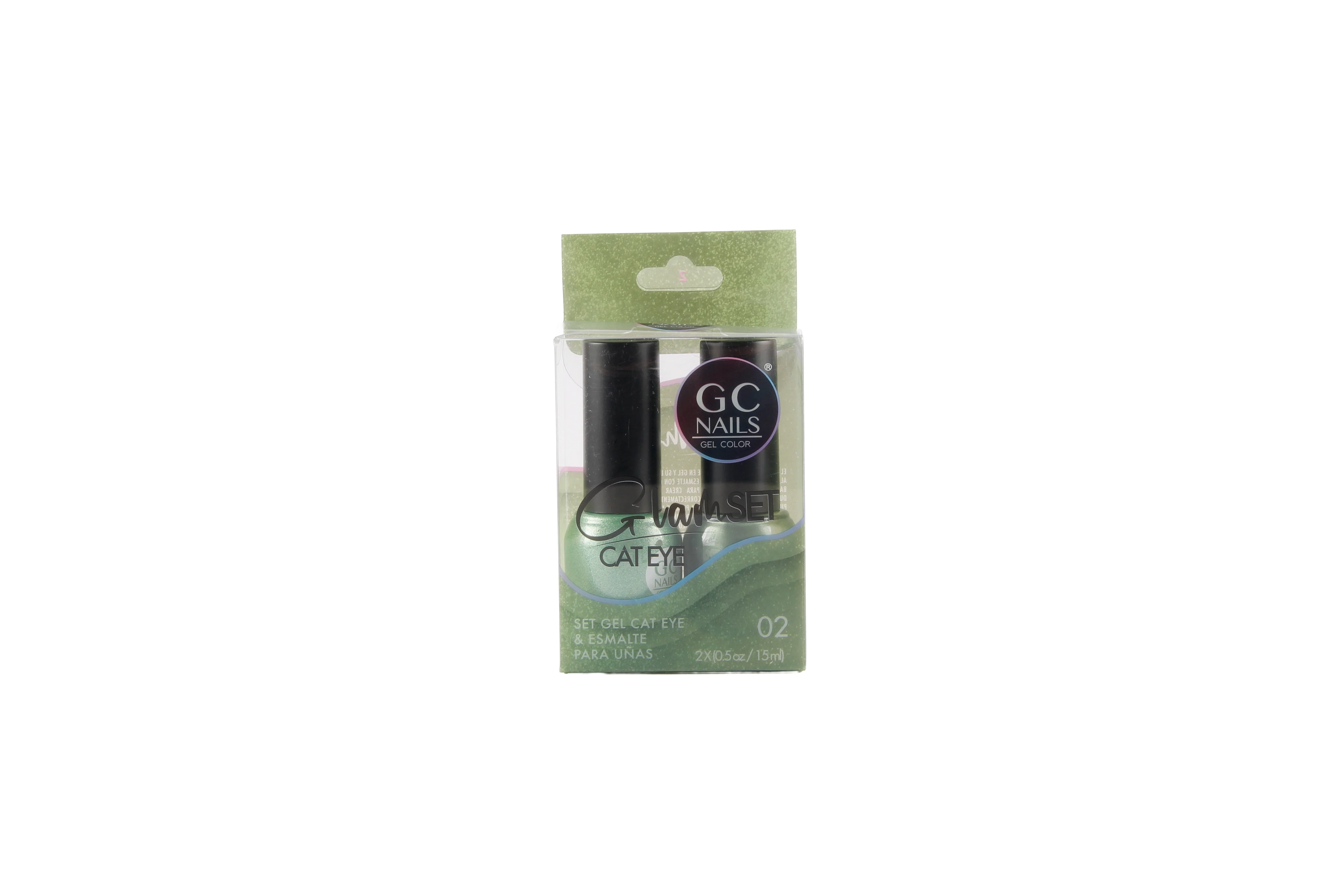 GC NAILS GEL POLISH GLAM SET CAT EYE DUO 2 PZ 15ML #02