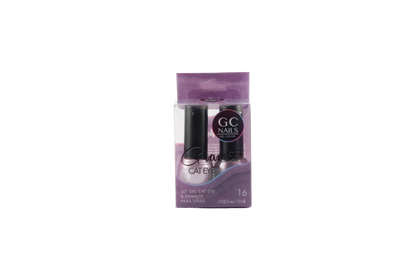 GC NAILS GEL POLISH GLAM SET CAT EYE DUO 2 PZ 15ML #16