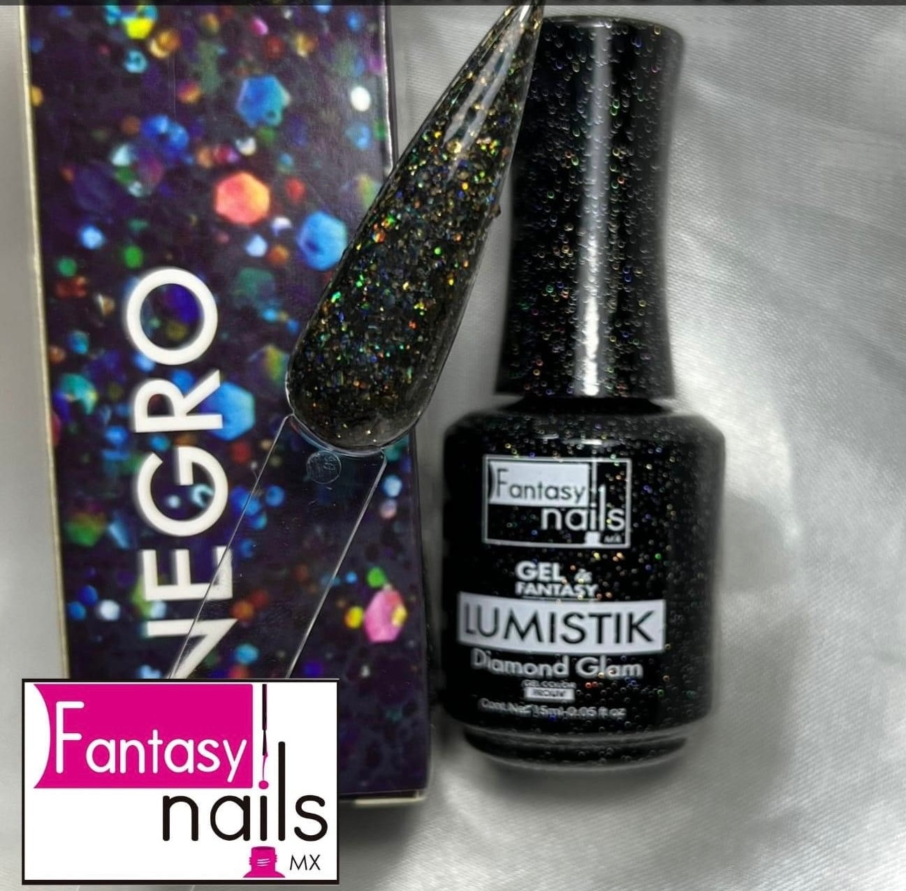 Fantasy Nails Gel Negro Lumistik